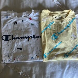 Champion T Shirts (2) - Youth Size Large